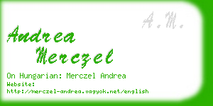 andrea merczel business card